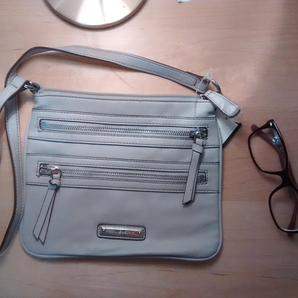 Nine West silver gray purse crossbody handbag nwt